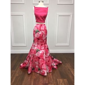 Floral Print- Sherri Hill- two piece- size 12